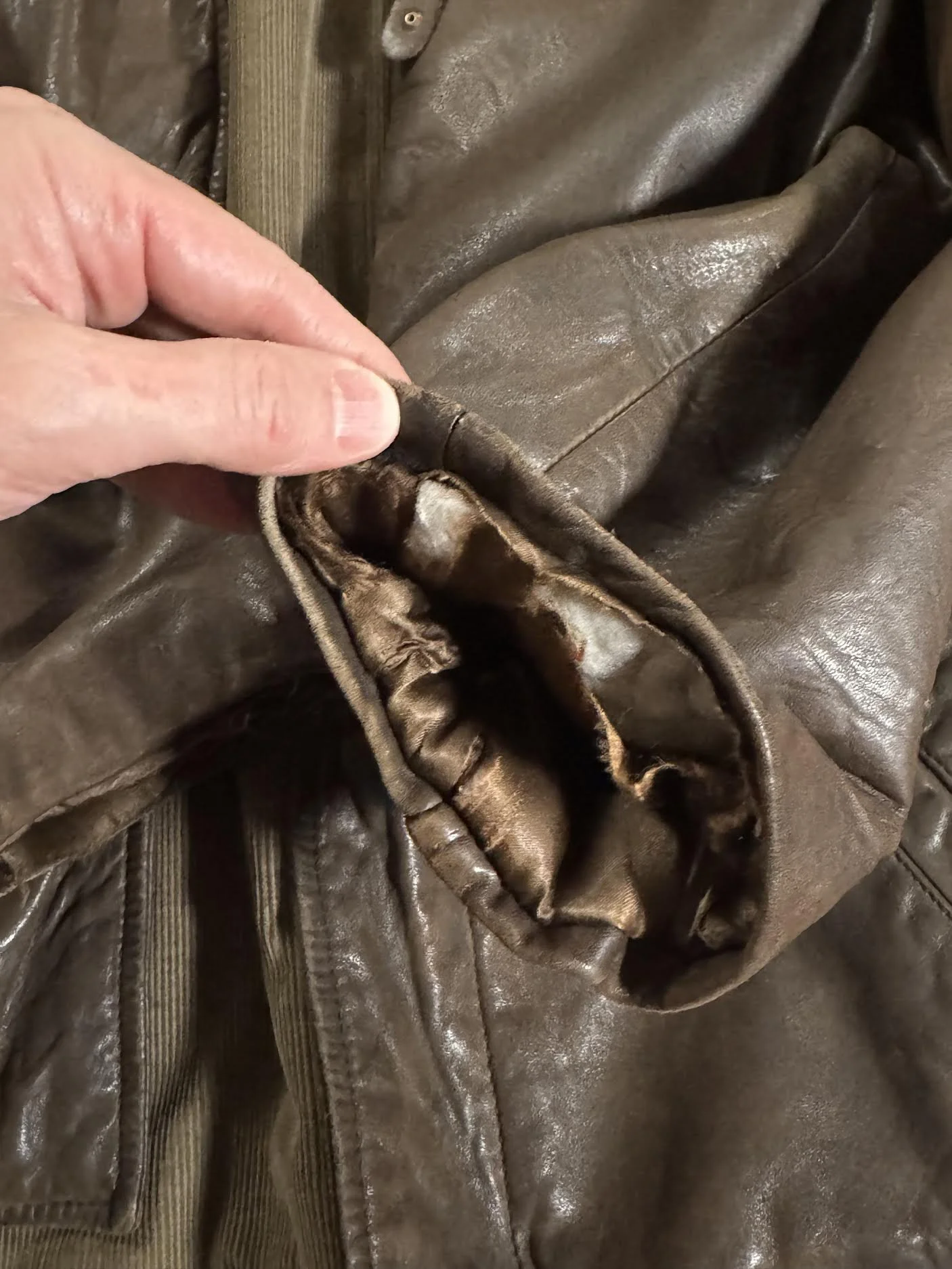 Vintage Giorgio Armani Brown Leather Jacket (Size 54) — RootsBK